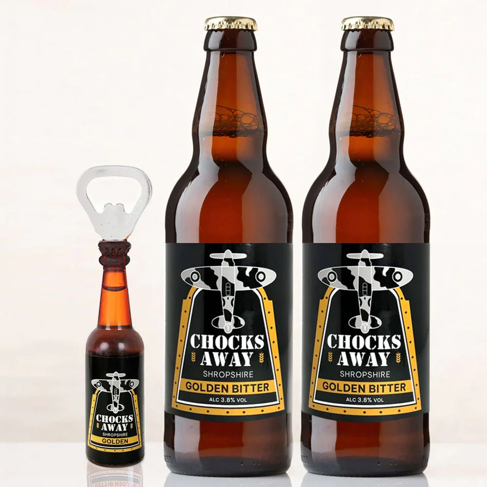 Chocks Away Beer and Bottle Opener Bundle