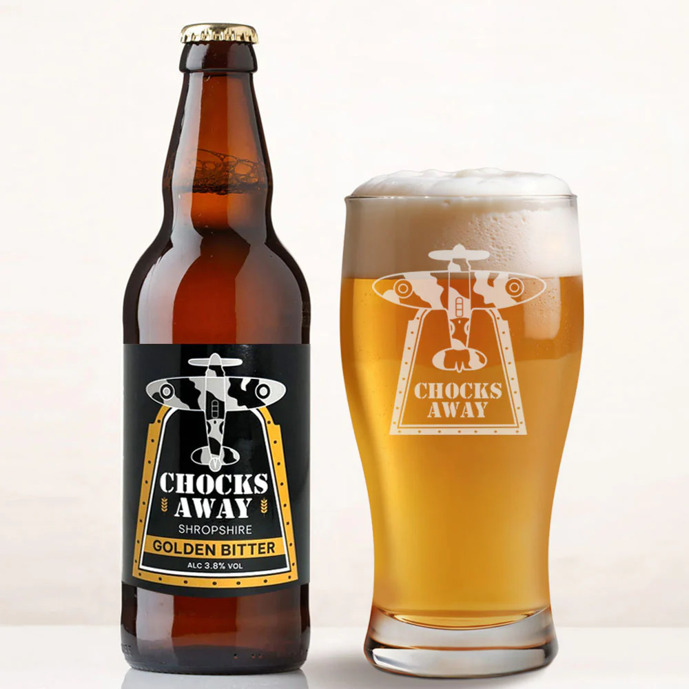 Chocks Away Beer and Pint Glass Bundle