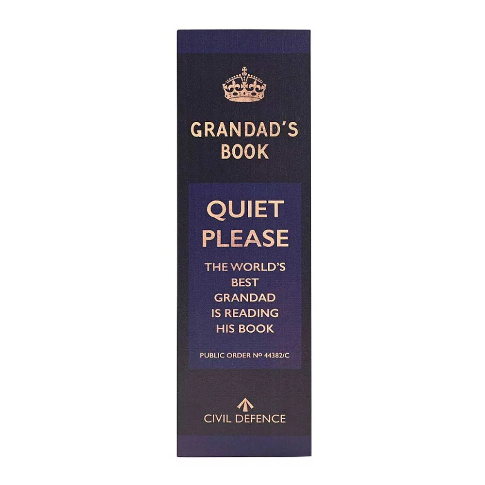 Civil Defence Bookmark - Grandad's Book Quiet Please