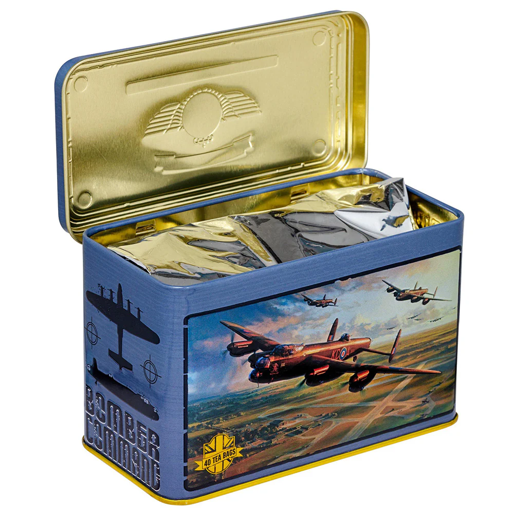 Lancaster Bomber Tea Tin With 40 English Breakfast Teabags - Image 3