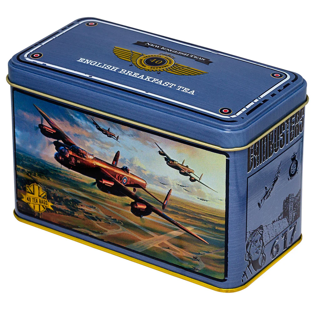 Lancaster Bomber Tea Tin With 40 English Breakfast Teabags - Image 4