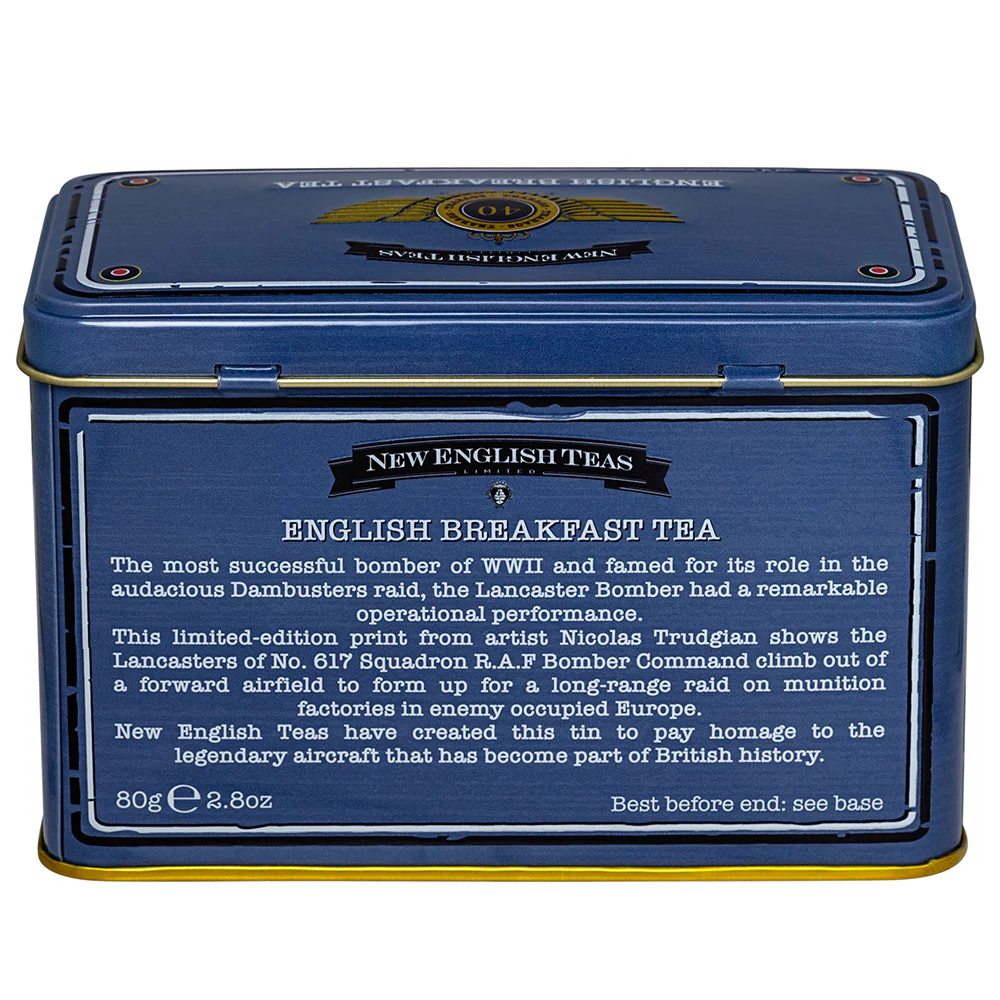 Lancaster Bomber Tea Tin With 40 English Breakfast Teabags - Image 5