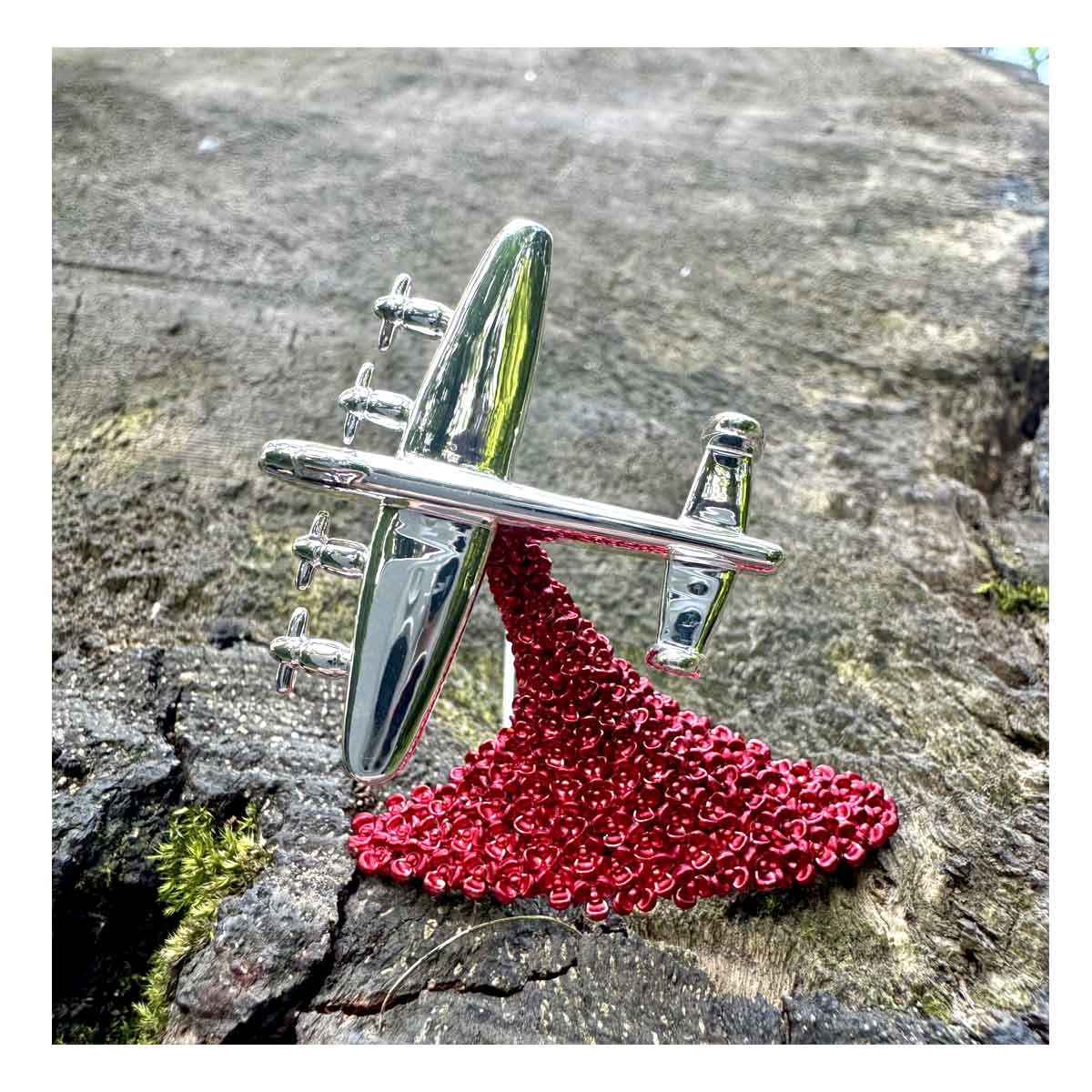 Poppy Lancaster Bomber Brooch - Image 2