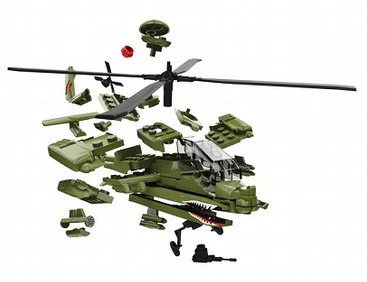 Airfix Quick Build Apache Helicopter Contruction Model Set - Image 4