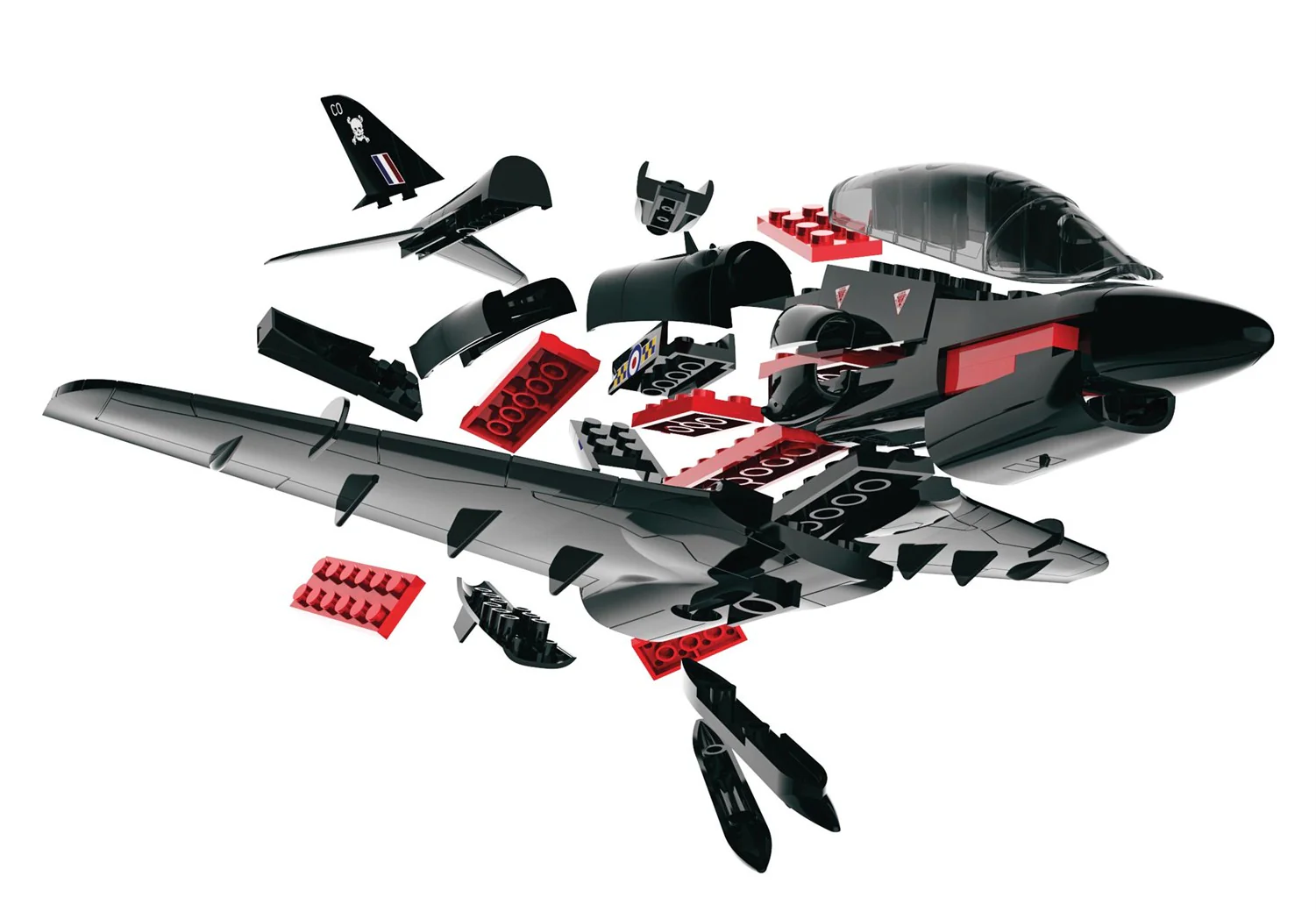 Quick Build Black BAE Hawk Construction Model Set - Image 4