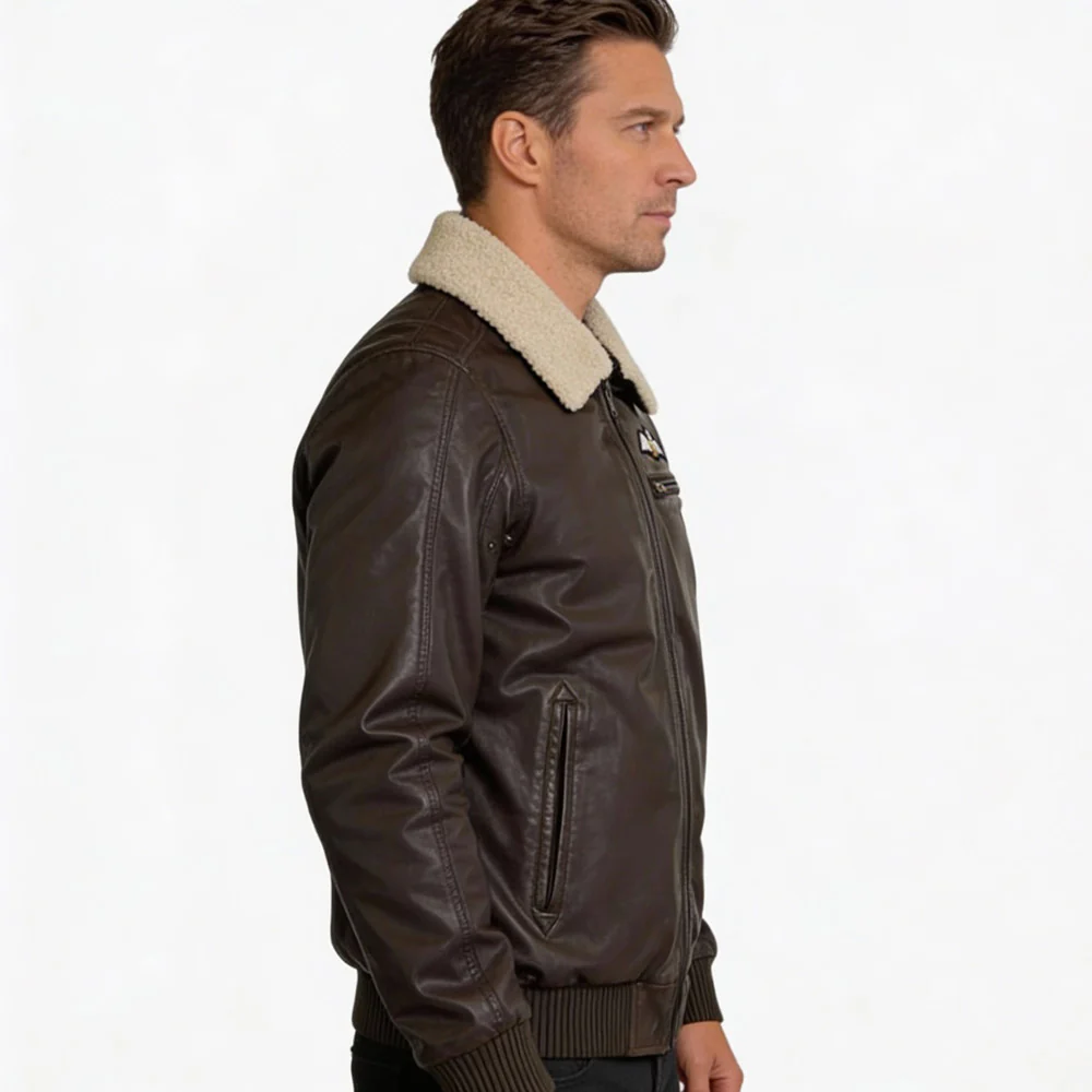 RAF Wings Leather Jacket - Image 5