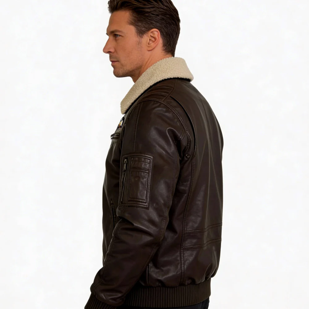 RAF Wings Leather Jacket - Image 6