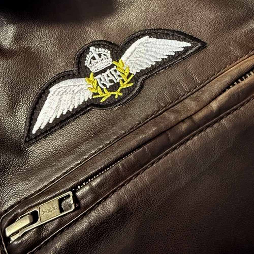 RAF Wings Leather Jacket - Image 8