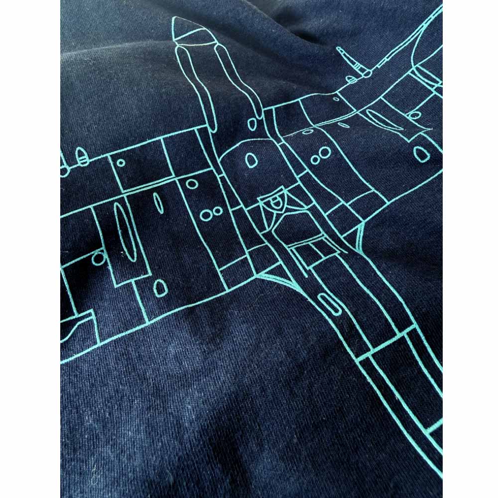 Spitfire Tech T-Shirt - Navy - Image 4